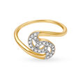 Fancy Contemporary Gold and Diamond Finger Ring,,hi-res image number null