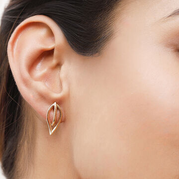 14 KT Golden Dreamscape Hoop Earrings