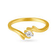 Elegant Single Stone Contemporary Diamond Finger Ring,,hi-res image number null