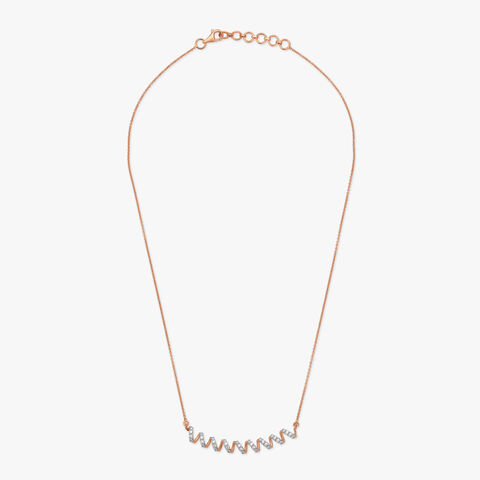 Stylish Spiral Diamond Necklace Set