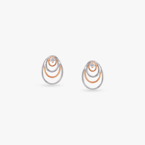 Eclipse Orbit Diamond Stud Earrings