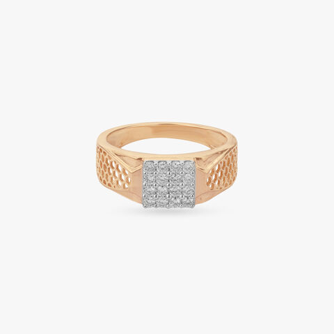 Honeycomb Cluster Diamond Ring For Men