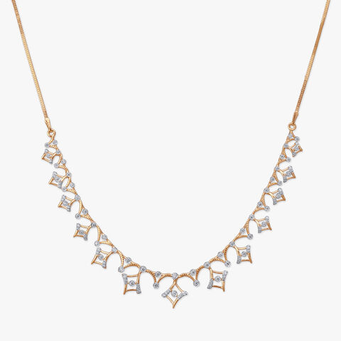 Shimmering Archway Diamond Necklace Set