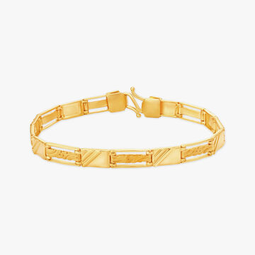 Carved Gold Bracelet For Men