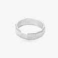 Stylish White Platinum Finger Ring For Men,,hi-res image number null