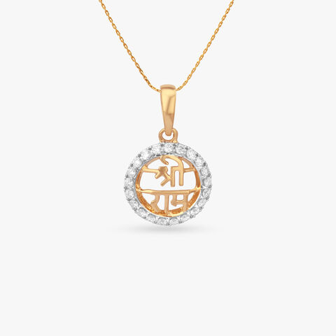 Sacred Shri Ram Diamond Pendant