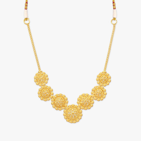 Ripple Rosette Gold Necklace Set