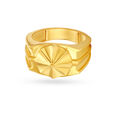 Wheel Pattern Gold Finger Ring For Men,,hi-res image number null