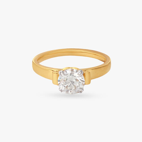 Crowned Radiance Solitaire Ring