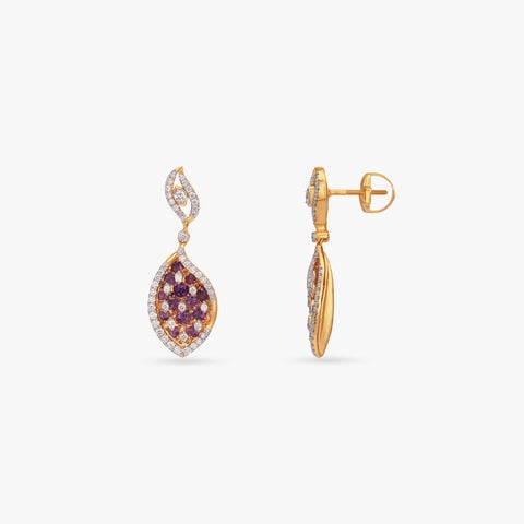 Twilight Bloom Diamond Drop Earrings