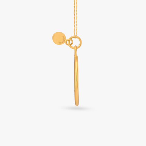 Scorpio Circle Gold Pendant