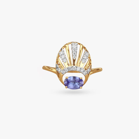 Dazzling Rays Diamond Finger Ring