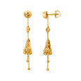 Delicate 22 Karat Yellow Gold Beaded Drops,,hi-res image number null