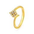 Seraphic 18 Karat Yellow Gold And Diamond Finger Ring,,hi-res image number null