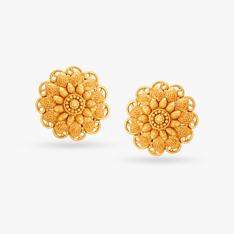 Antique Floral Stud Earrings
