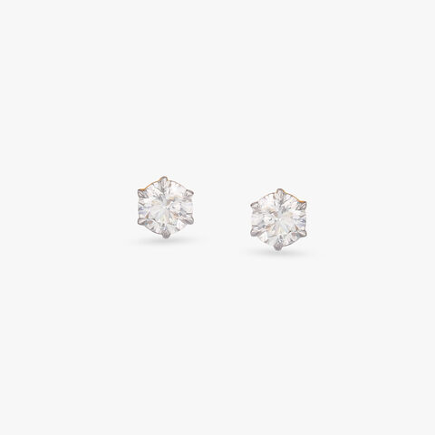 Starlight Solitaire Stud Earrings