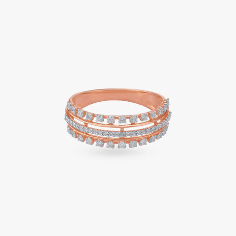 Glimmer Rows Diamond Ring