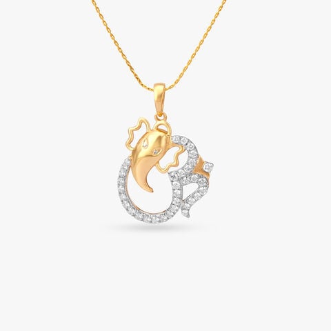 Ganesha Grace Diamond Pendant