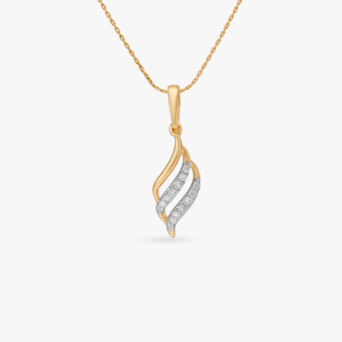 Twisted Shine Diamond Pendant and Earrings Set