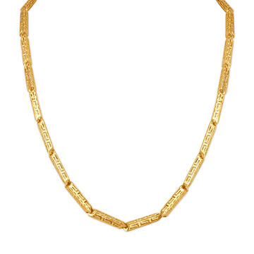 Edgy Hollow Gold Chain For Men