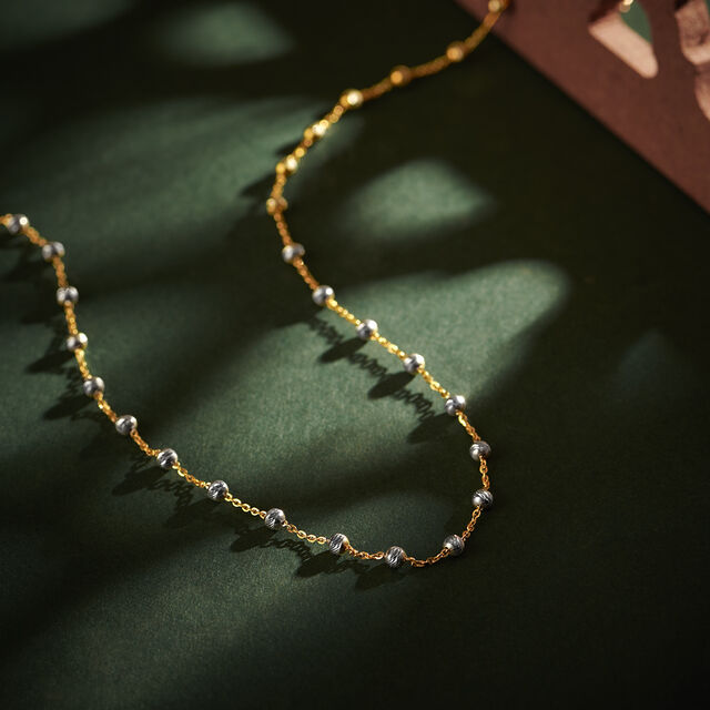 Alluring Beaded Gold Chain,,hi-res image number null