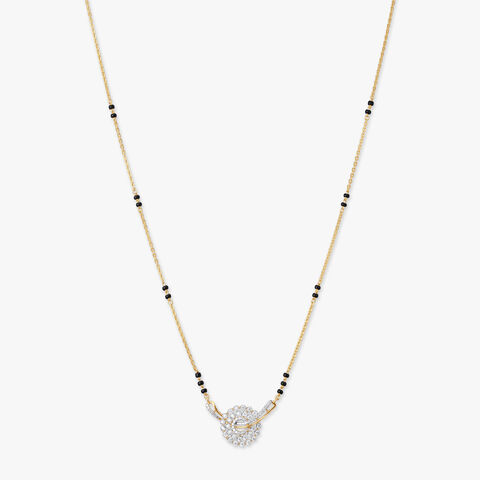 Spiral Bloom Diamond Mangalsutra