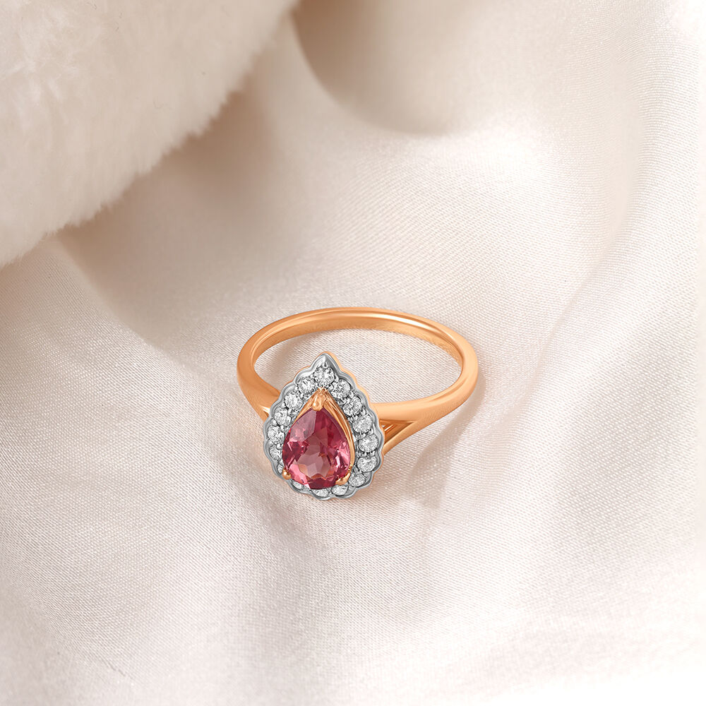 Thai Princess Style Multi Gemstone Cocktail Ring 14K Yellow Gold