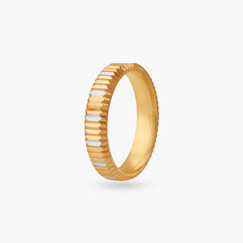 Luminous Crest Gold Ring for Men