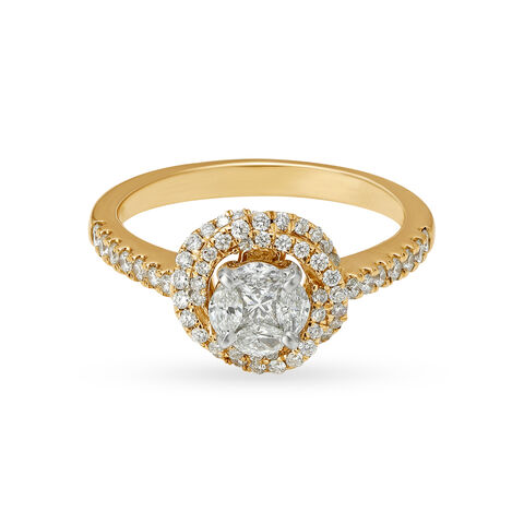 Stunning Dual Gold And Diamond Finger Ring