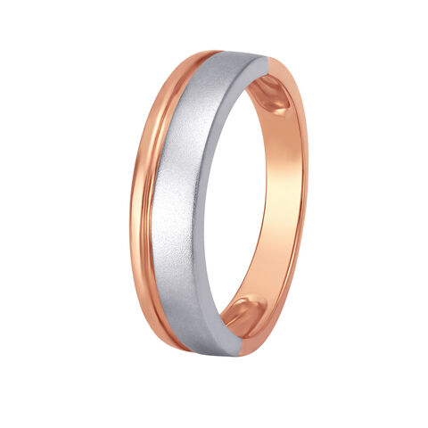 Striking Tiered Platinum and Rose Gold Ring for Men