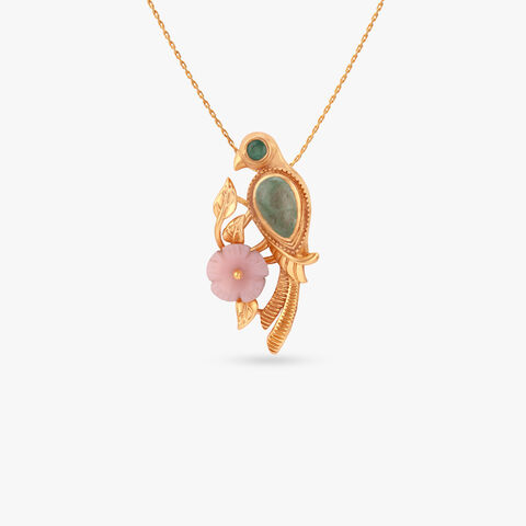 Bloom Bird Gold Pendant