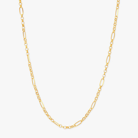 Elongated Link Gold Chain for Men