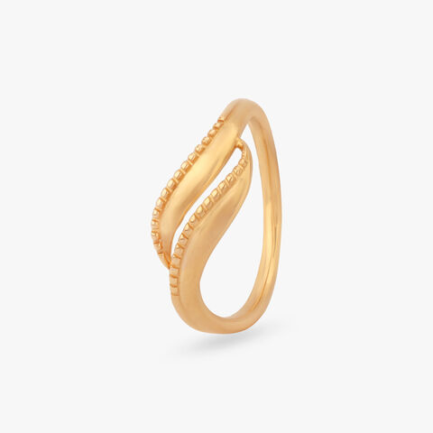 Flowing Twin Gold Ring