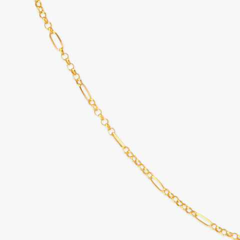 Elongated Link Gold Chain for Men