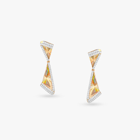 Celestial Rays Diamond Drop Earrings