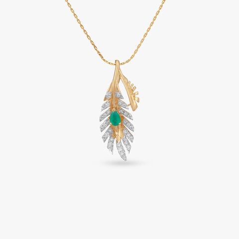 Enchanted Leaf Diamond Pendant