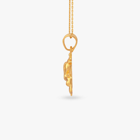 Divine Ganesha Gold Pendant