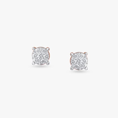 Classic Cluster Diamond Stud Earrings