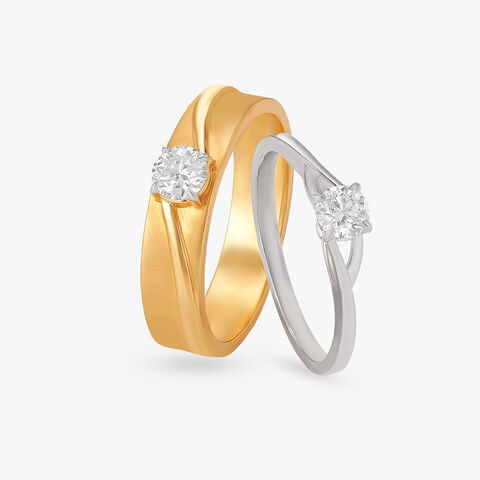 Everlasting Bond Diamond Couple Rings