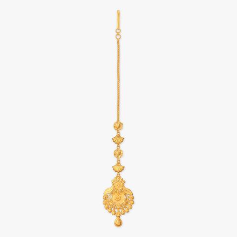 Petal Medallion Gold Maang Tikka