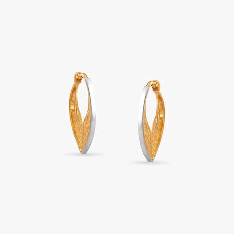 Ornate Vine Gold Hoop Earrings