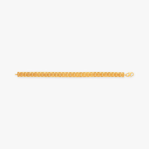 Geometric Design Gold Bracelet for Men