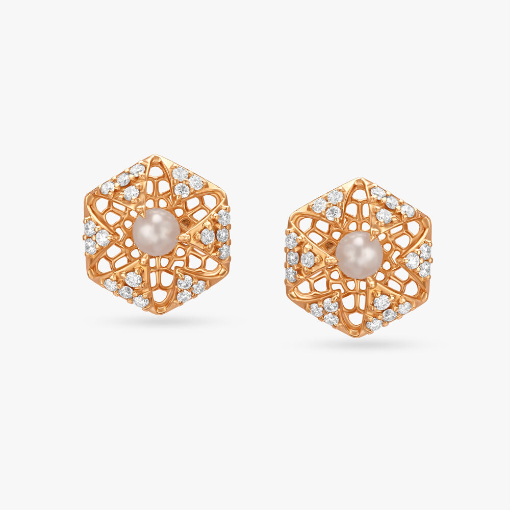 Charming Pearl Stud Earrings