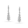 Lengthy 18 Karat White Gold And Diamond Earrings,,hi-res image number null