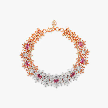 Gleam of Flowers Diamond and Sapphire Bracelet