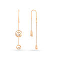 Dazzling Diamond Hoop Earrings in Rose Gold,,hi-res image number null