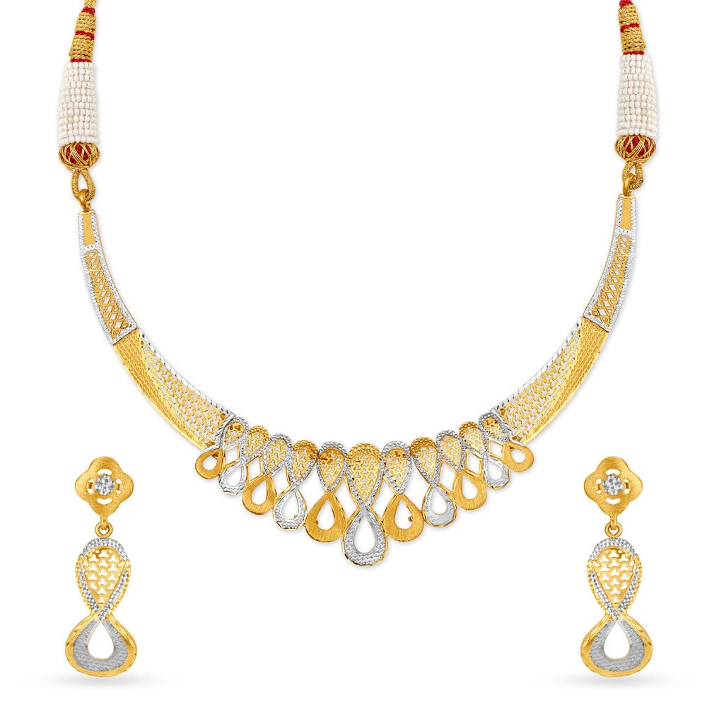 White gold hotsell necklace set