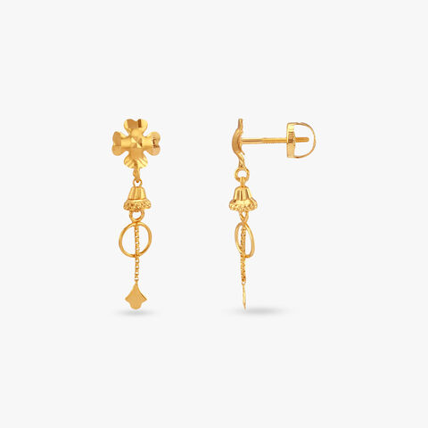 Blossom Gleam Gold Drop Earrings