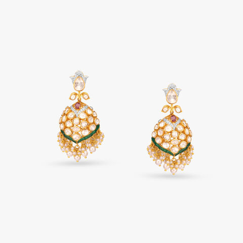 Royal Mosaic Diamond Jhumka Earrings