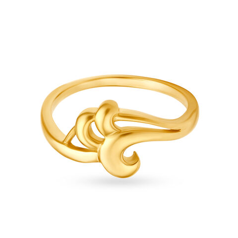 Enchanting 22 Karat Yellow Gold Abstract Motif Ring alternate view 1